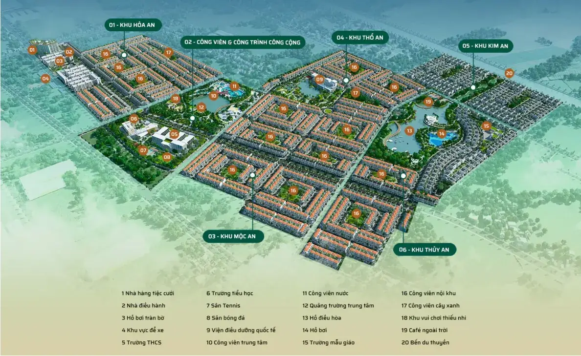 KHU ĐÔ THỊ THE AGULA Mặt bằng tổng thể dự án The Agula
